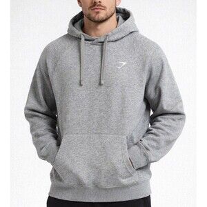 Gymshark Hoodie Sweatshirt Mens Medium Grey Pullover Hooded Athletic